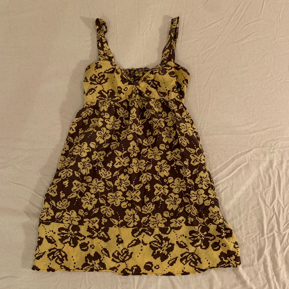 Silk floral babydoll dress